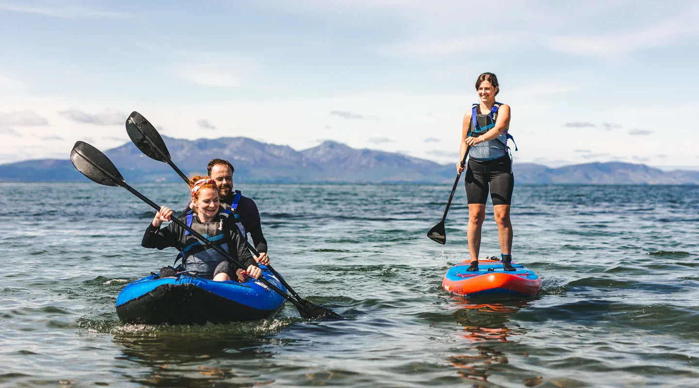 BL3 HERO IMAGE Width 1440x Height 1050px Head to head paddle boarding vs kayaking
